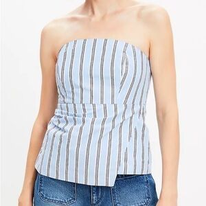 Loft Strapless Poplin Top NWT